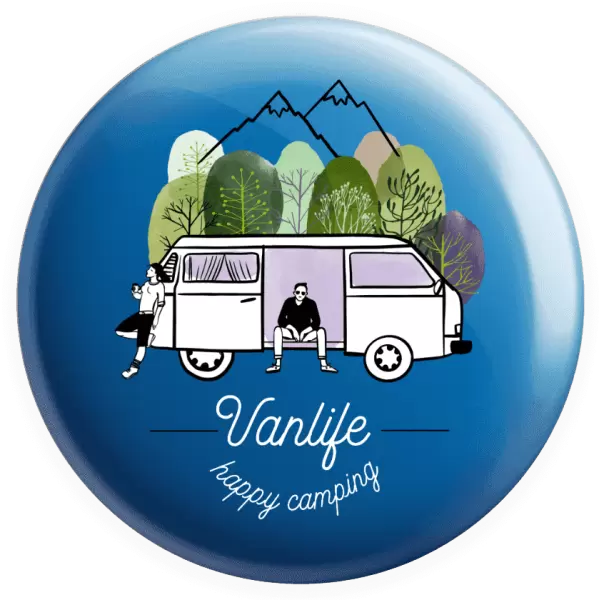 Placka Vanlife happy camping