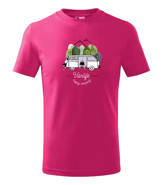 Dětské tričko Vanlife happy camping