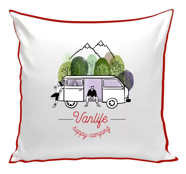 Polštář Vanlife happy camping