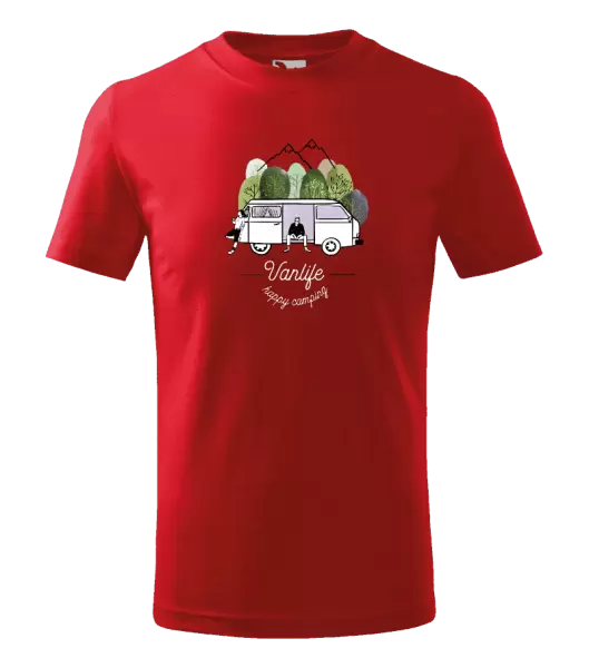 Dětské tričko Vanlife happy camping
