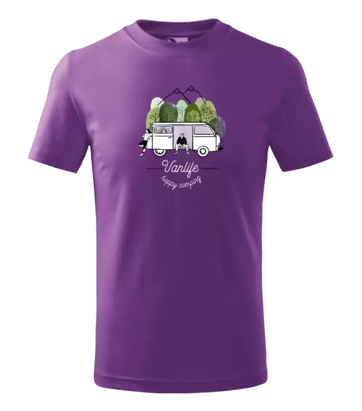 Dětské tričko Vanlife happy camping