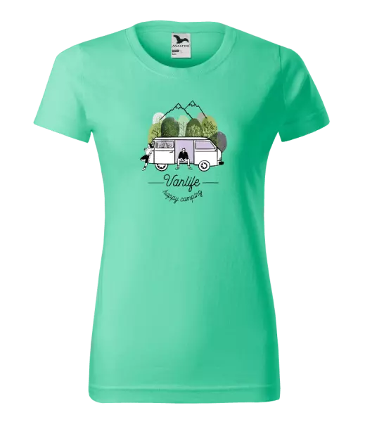 Dámské tričko Vanlife happy camping