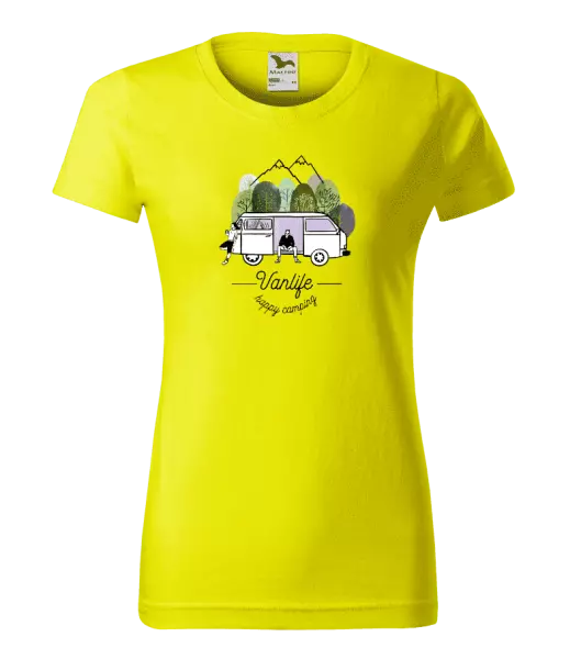 Dámské tričko Vanlife happy camping