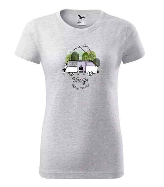 Dámské tričko Vanlife happy camping