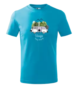 Dětské tričko Vanlife happy camping
