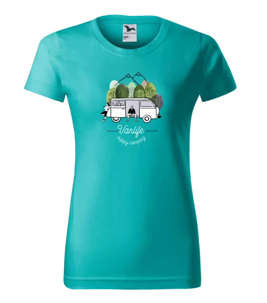 Dámské tričko Vanlife happy camping