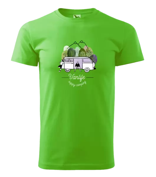 Pánské tričko Vanlife happy camping