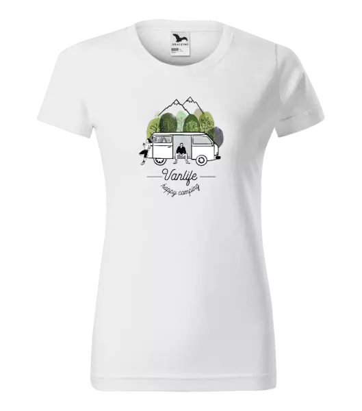Dámské tričko Vanlife happy camping