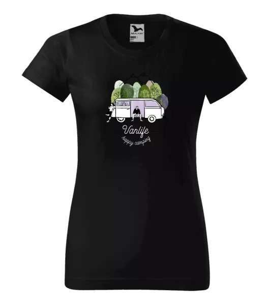 Dámské tričko Vanlife happy camping