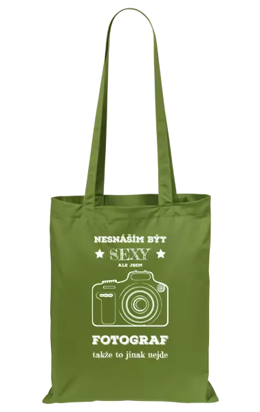 Látková taška Nesnáším být sexy, ale jsem fotograf