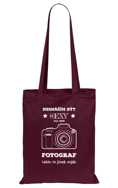 Látková taška Nesnáším být sexy, ale jsem fotograf