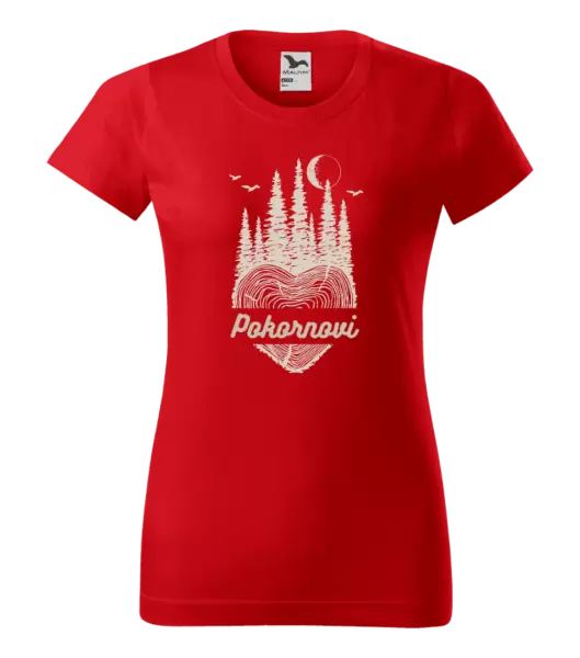 Dámské tričko Srdce pařez