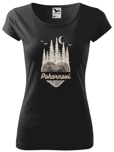 Dámské tričko Srdce pařez