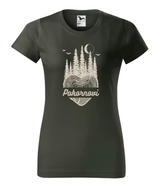 Dámské tričko Srdce pařez