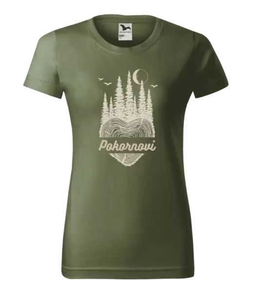 Dámské tričko Srdce pařez