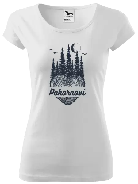 Dámske tričko Srdce pařez