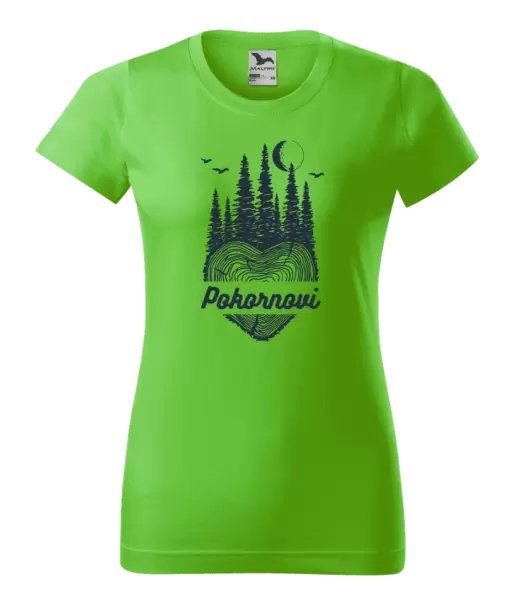 Dámské tričko Srdce pařez