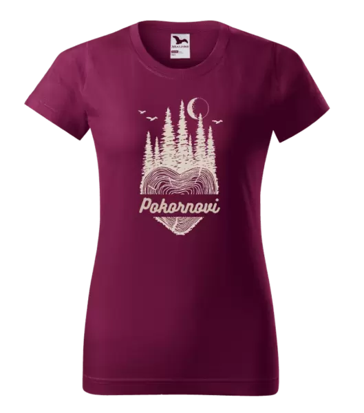 Dámské tričko Srdce pařez