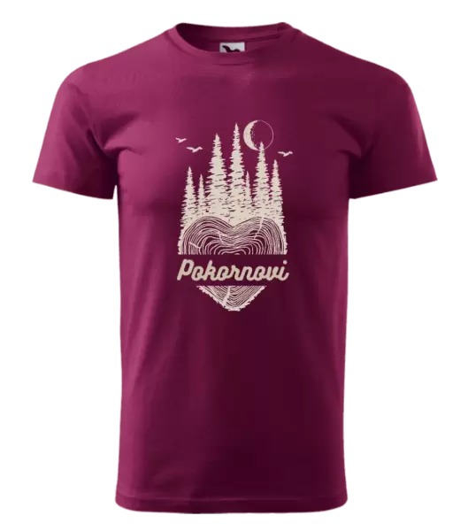 Pánské tričko Srdce pařez