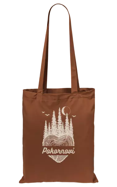 Látková taška Srdce pařez