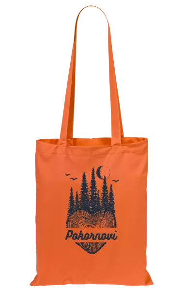 Látková taška Srdce pařez