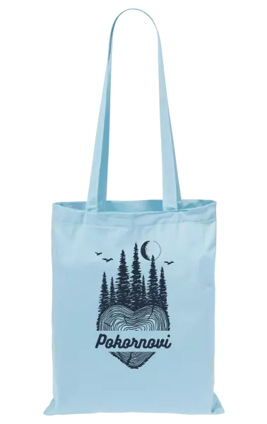 Látková taška Srdce pařez