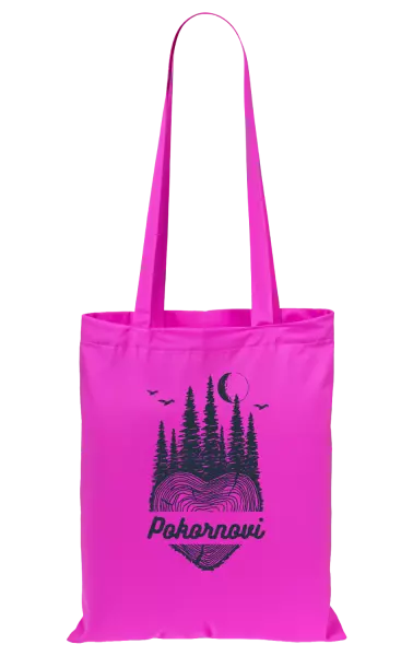 Látková taška Srdce pařez