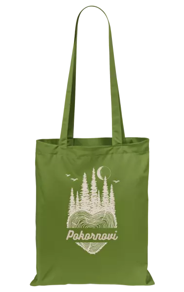 Látková taška Srdce pařez