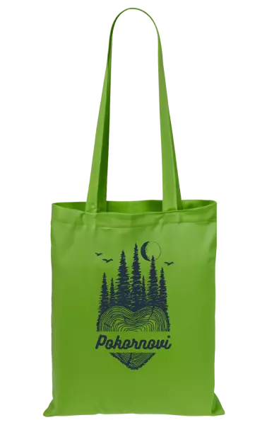 Látková taška Srdce pařez