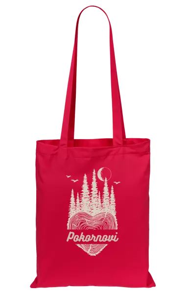 Látková taška Srdce pařez