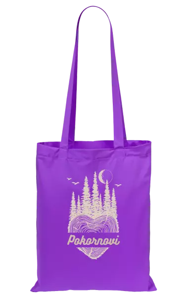 Látková taška Srdce pařez