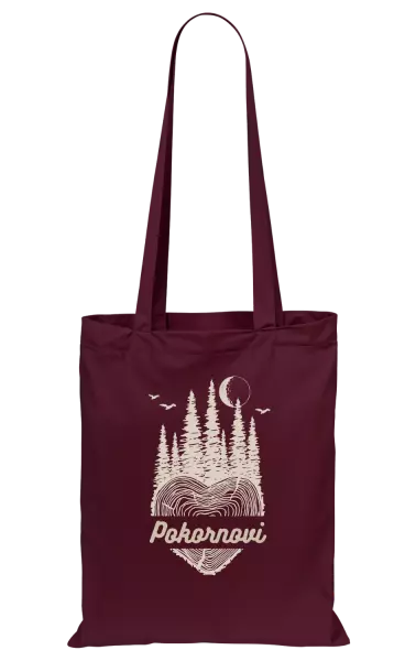 Látková taška Srdce pařez