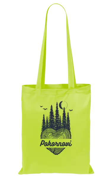 Látková taška Srdce pařez