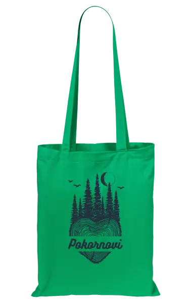 Látková taška Srdce pařez