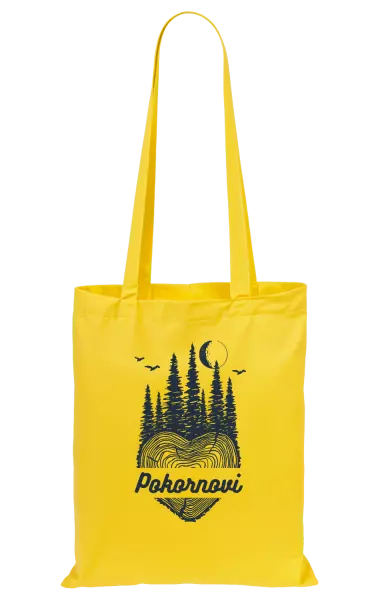 Látková taška Srdce pařez