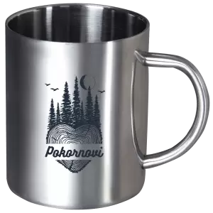 Nerezový hrnek Srdce pařez