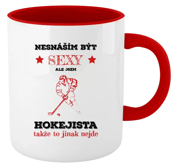 Hrnek Nesnáším být sexy, ale jsem hokejista