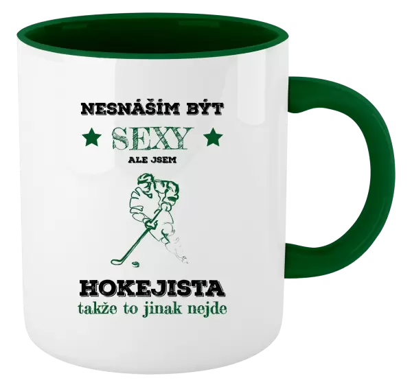 Hrnek Nesnáším být sexy, ale jsem hokejista