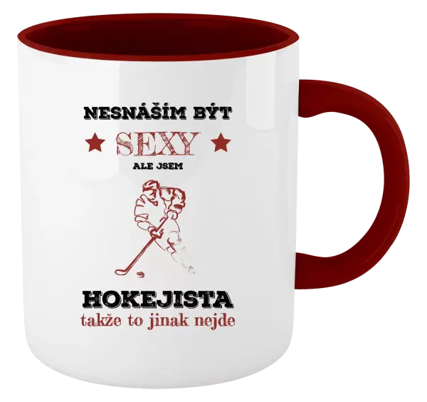 Hrnek Nesnáším být sexy, ale jsem hokejista