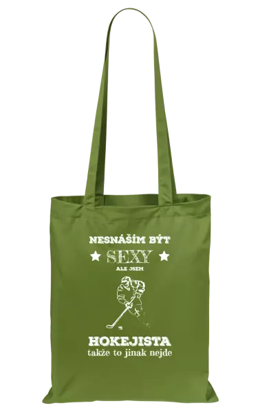 Látková taška nesnáším být sexy, ale jsem hokejista