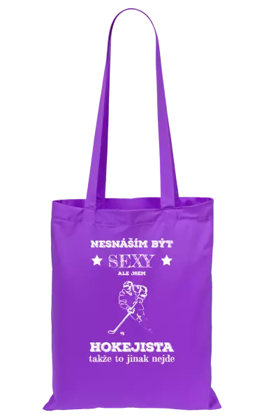 Látková taška nesnáším být sexy, ale jsem hokejista