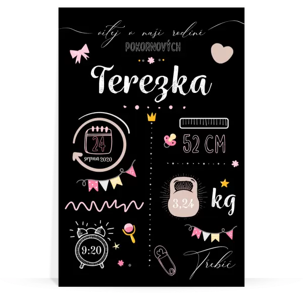 PVC deska Holčička