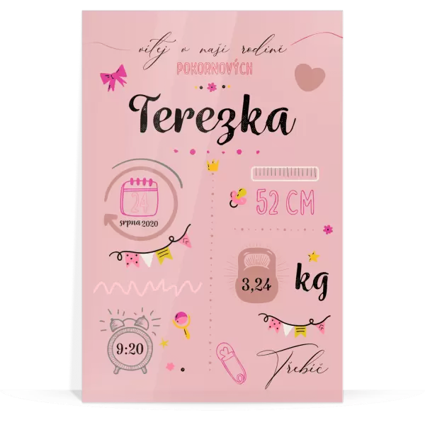 Plexisklo 3 mm Holčička