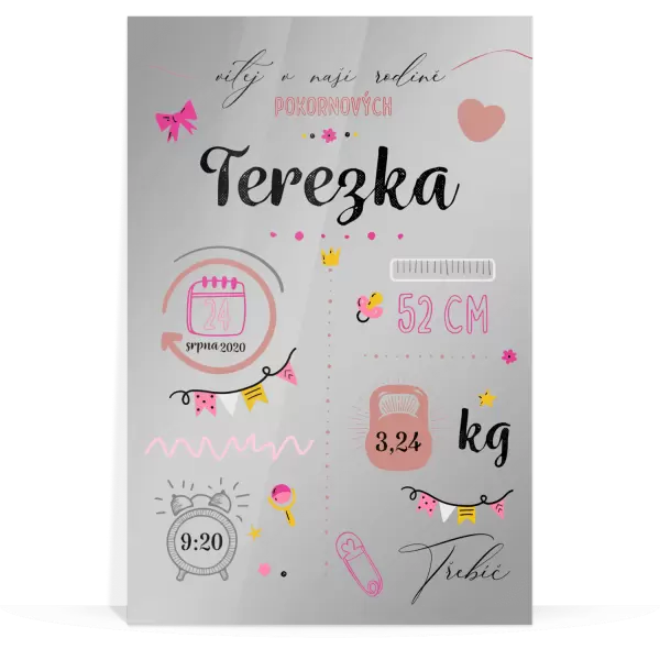 Plexisklo 3 mm Holčička