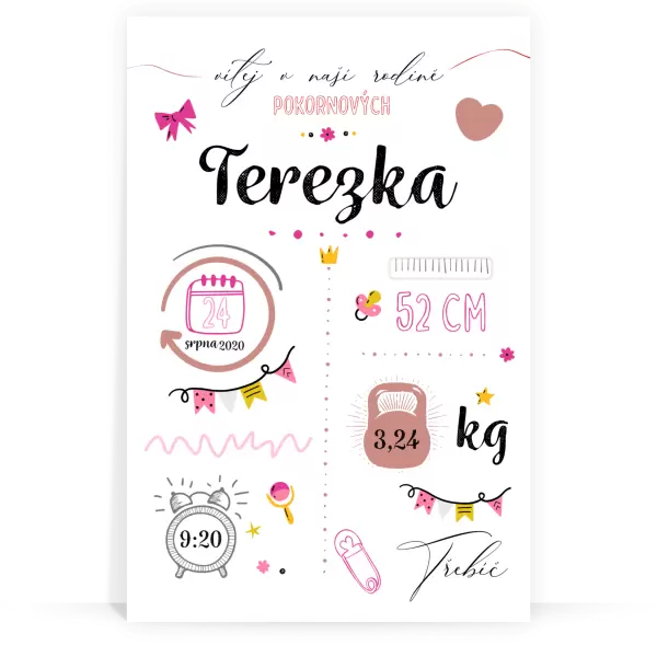 PVC deska Holčička