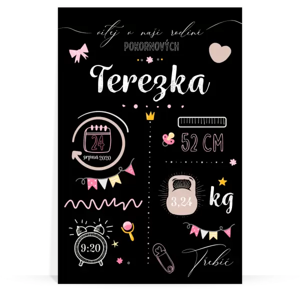 PVC deska Holčička