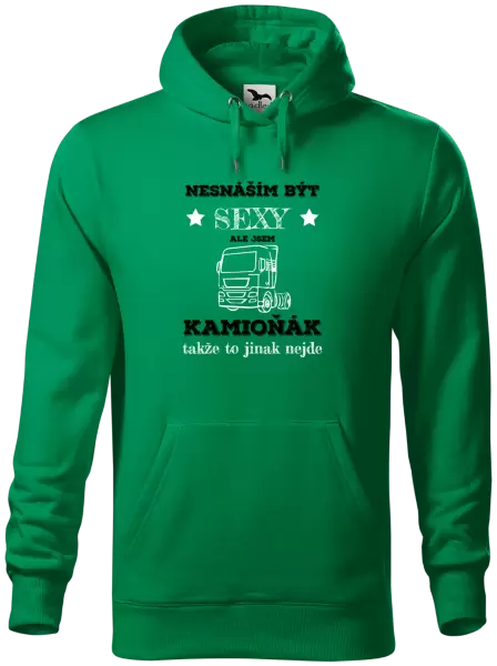 Pánská mikina Nesnáším být sexy, ale jsem kamioňák