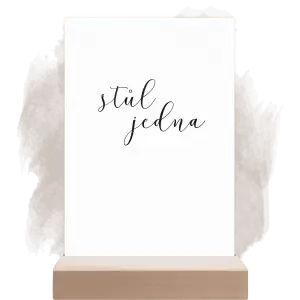 Plexi číslo stolu LUDMILA