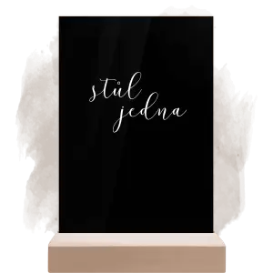 Plexi číslo stolu LUDMILA