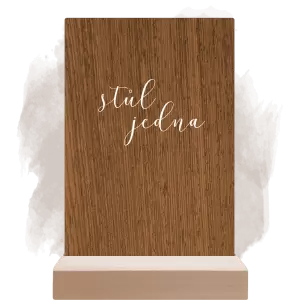 Dřevěné číslo stolu LUDMILA